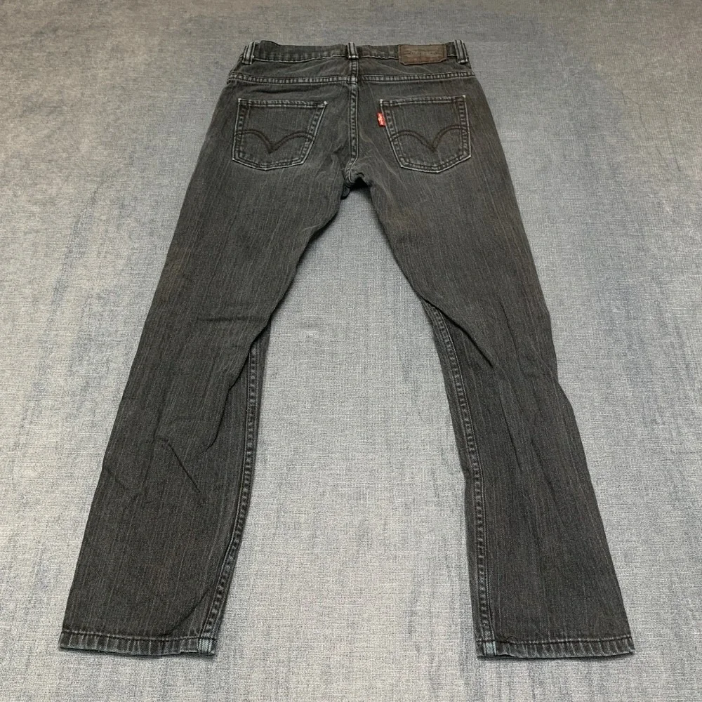 Vintage Levi's 511 Skinny Jeans Boys 10R 25x25 Faded Black Cotton Stretch Retro
